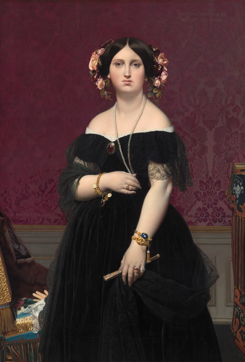 Fru Moitessier af Jean Auguste Dominique Ingres