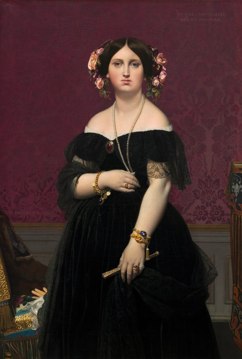 Fru Moitessier af Jean Auguste Dominique Ingres