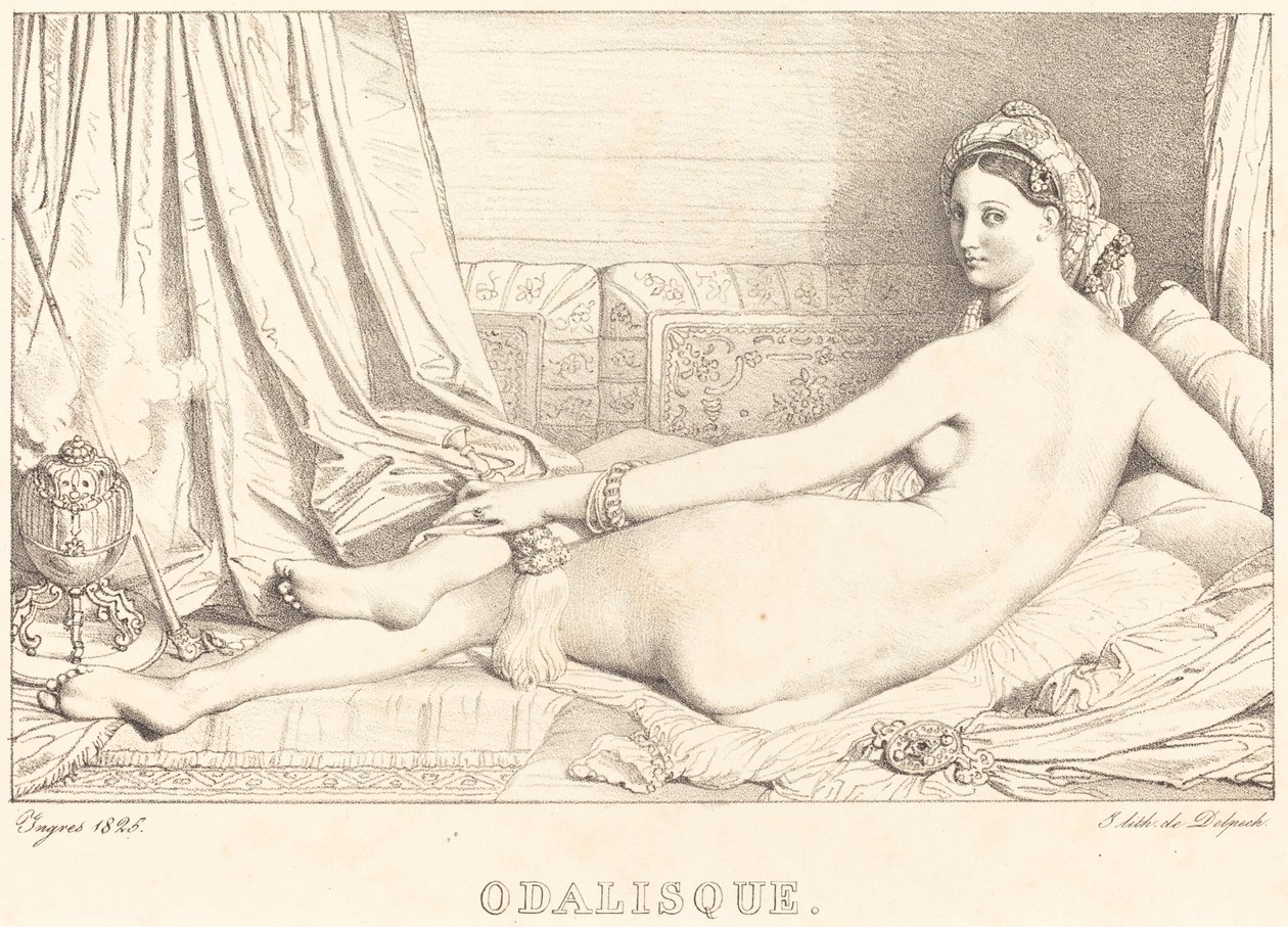 Odalisque af Jean Auguste Dominique Ingres