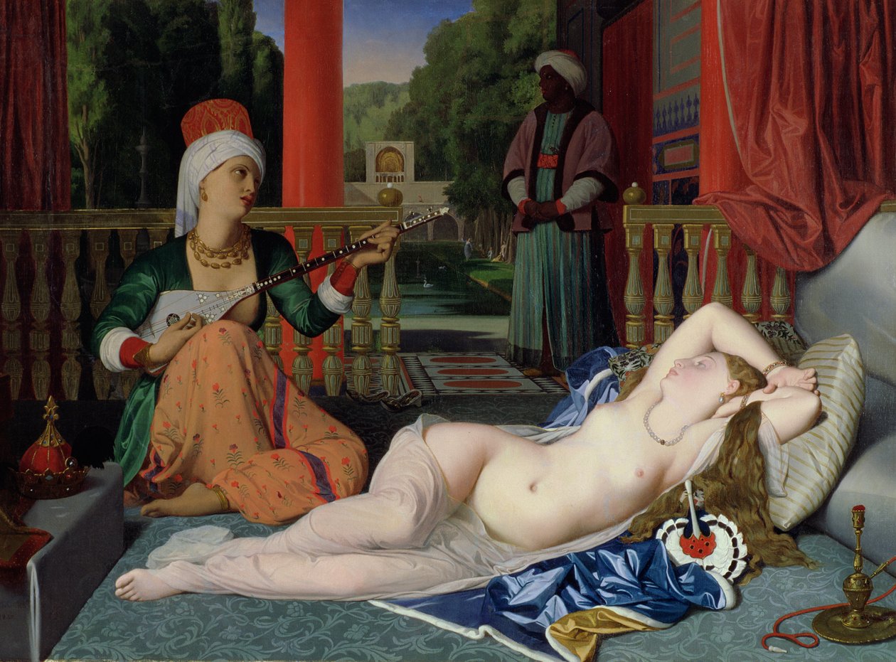 Odalisque med Slave af Jean Auguste Dominique Ingres