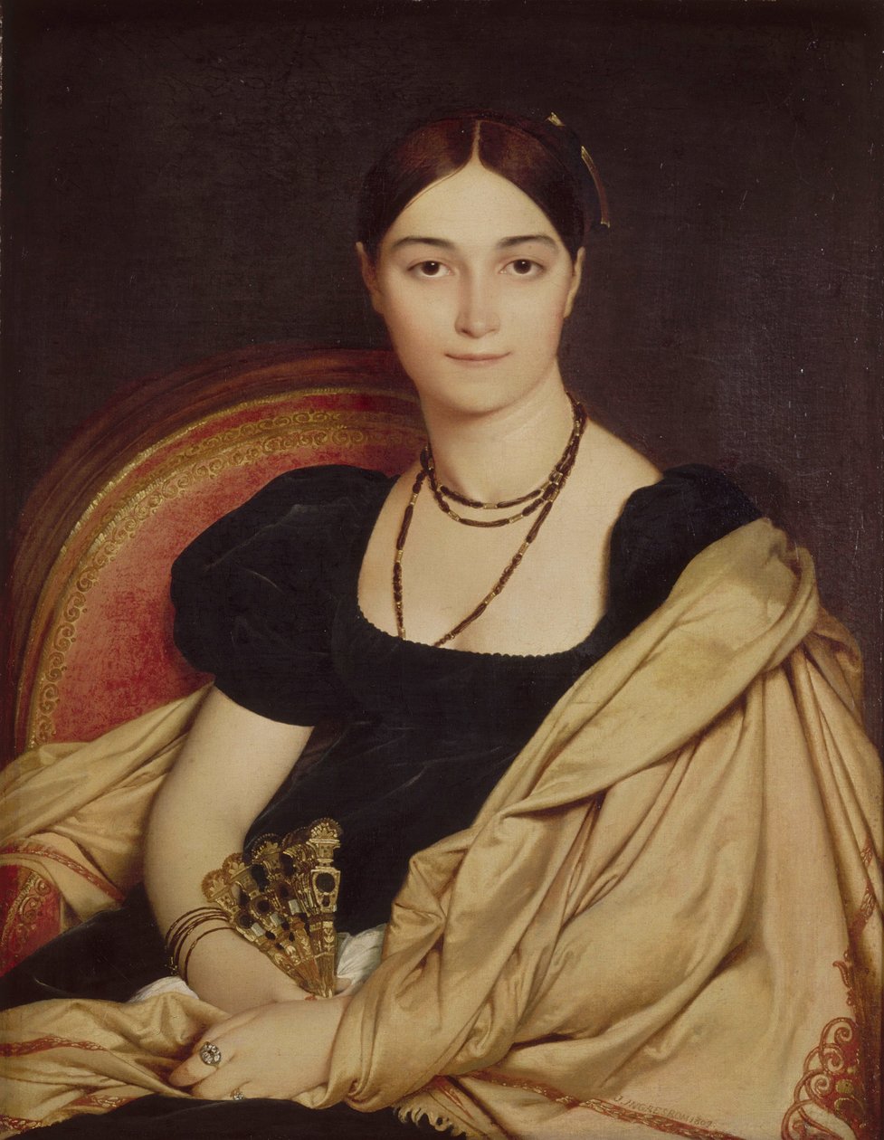 Portræt af Madame Duvaucey af Jean Auguste Dominique Ingres