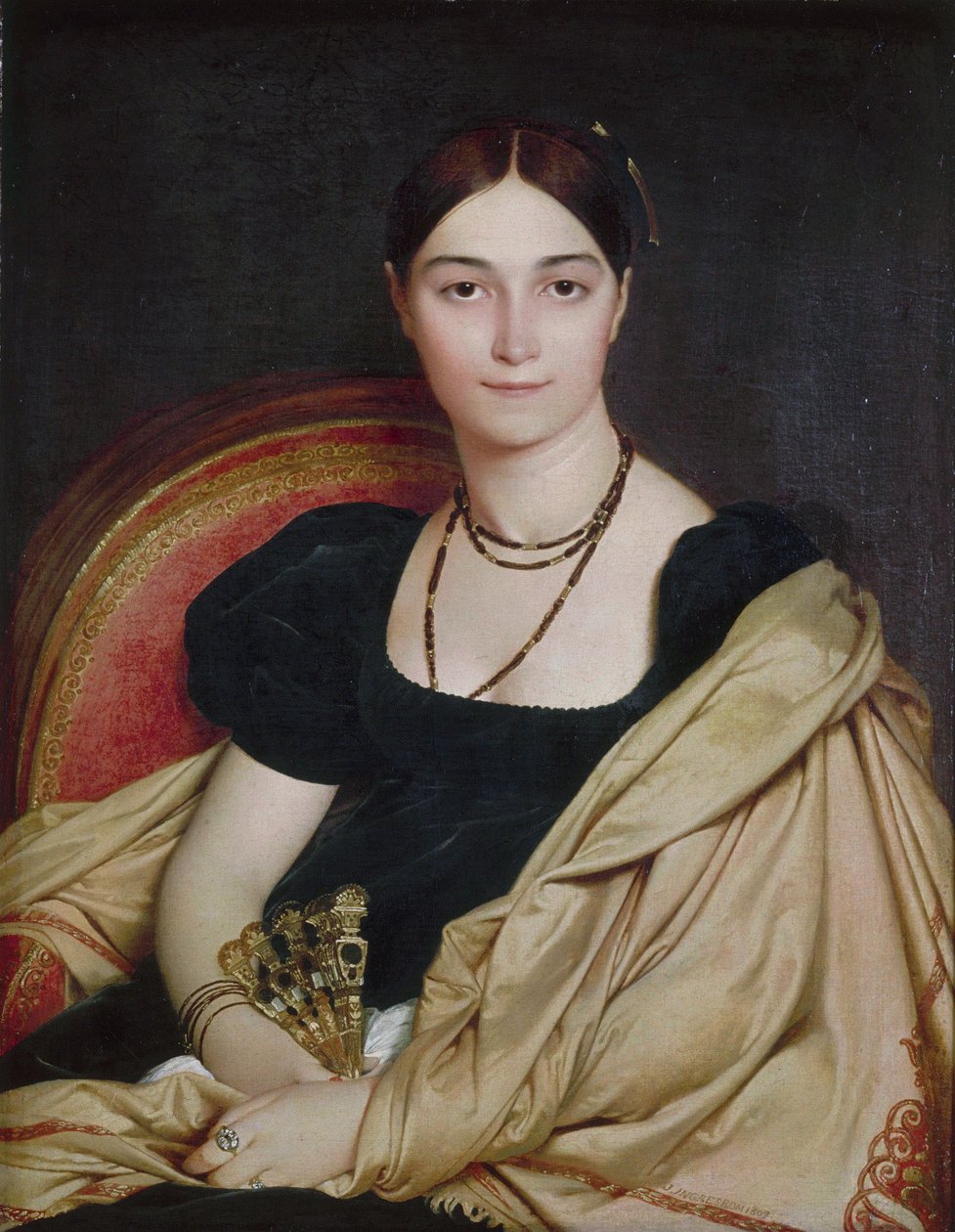 Portræt af Madame Duvaucey af Jean Auguste Dominique Ingres