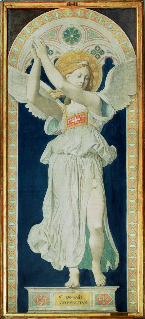 Raphael, ærkeenglen ... af Jean Auguste Dominique Ingres