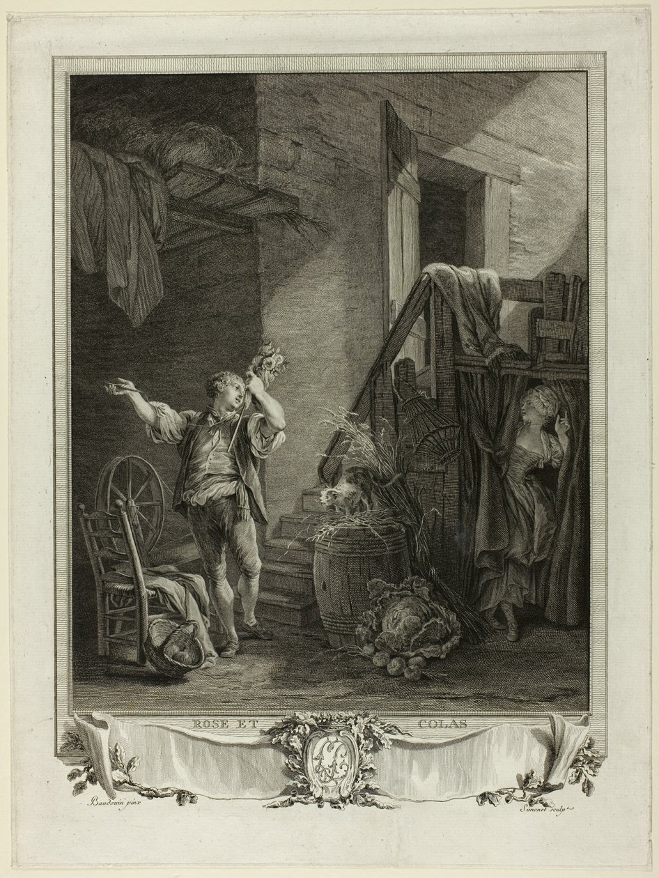 Rose og Colas af Jean Baptiste Blaise Simonet