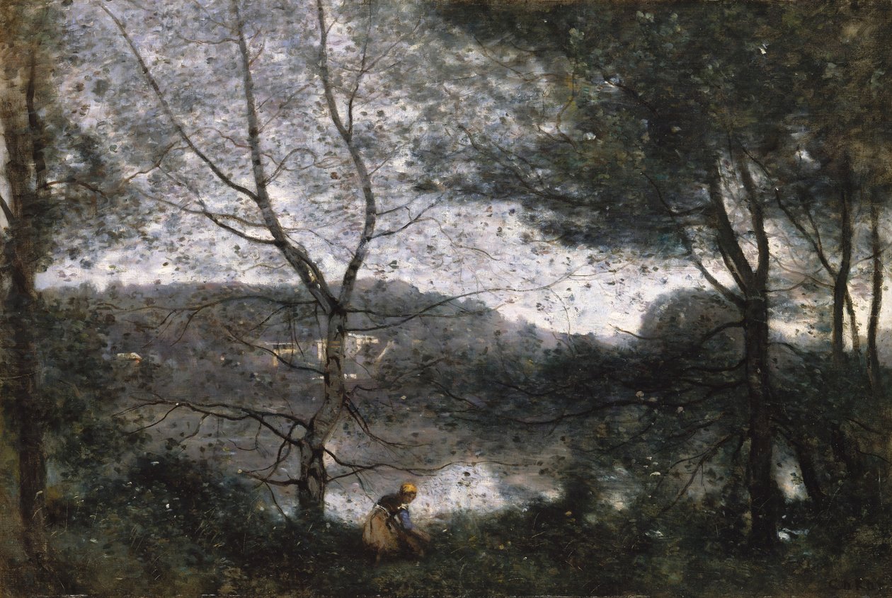 Ville-dAvray, 1870. af Jean Baptiste Camille Corot