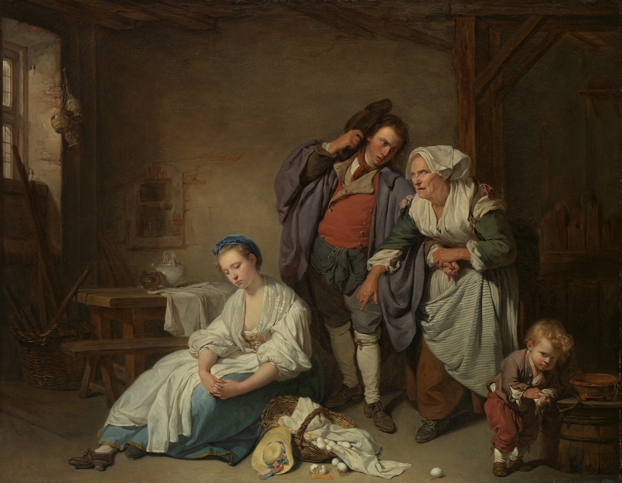 Ødelagte Æg, 1756 af Jean Baptiste Greuze