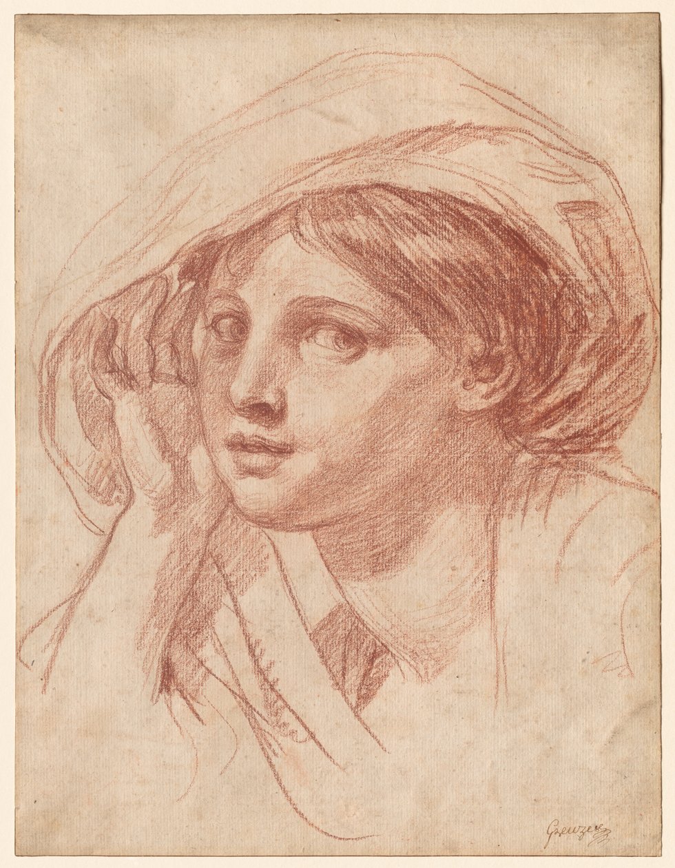 Leder af en ung kvinde af Jean Baptiste Greuze