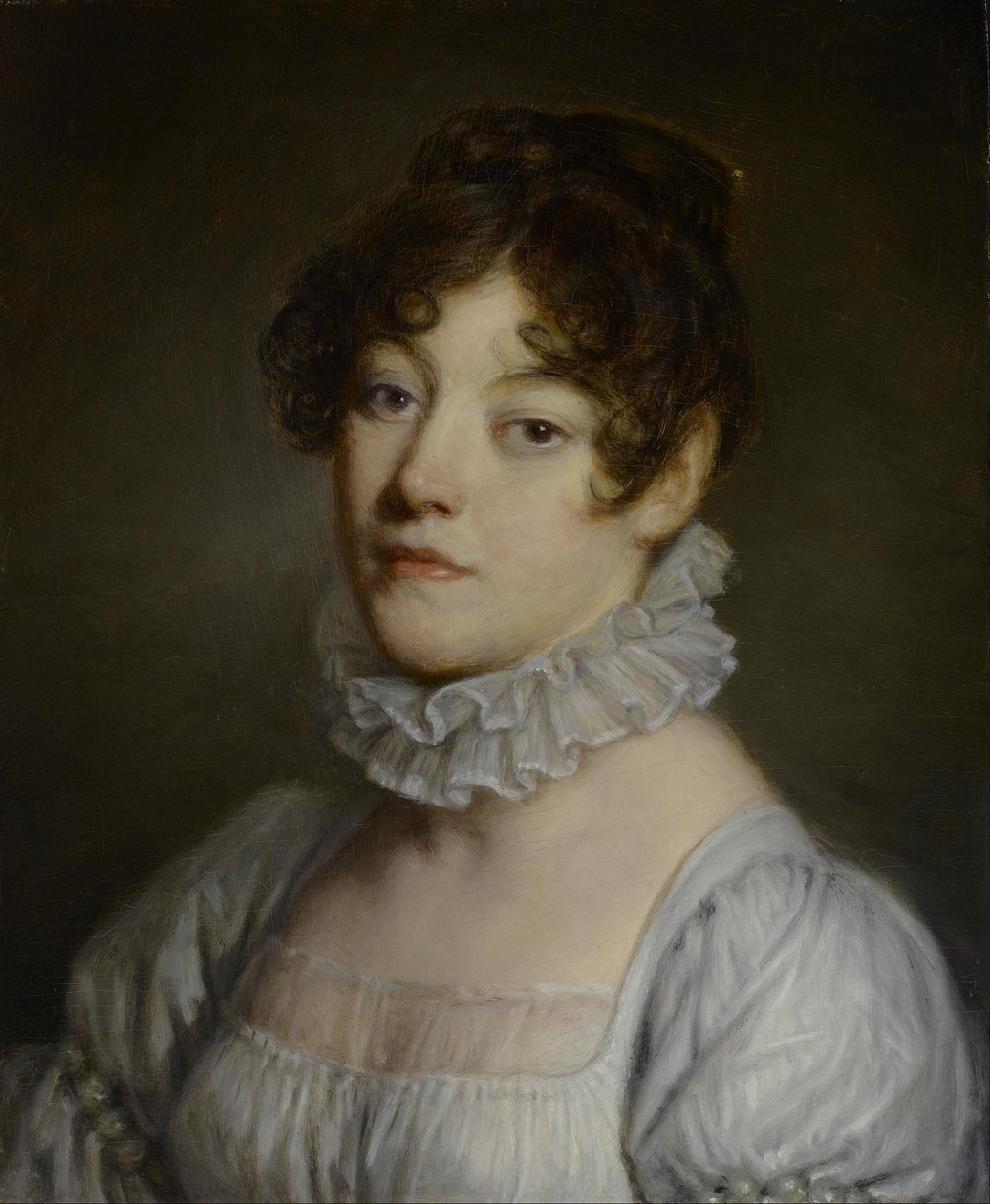 Portræt af en ung kvinde af Jean Baptiste Greuze