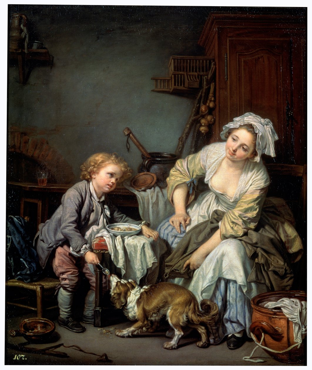 Forkælet barn, 1765. af Jean Baptiste Greuze