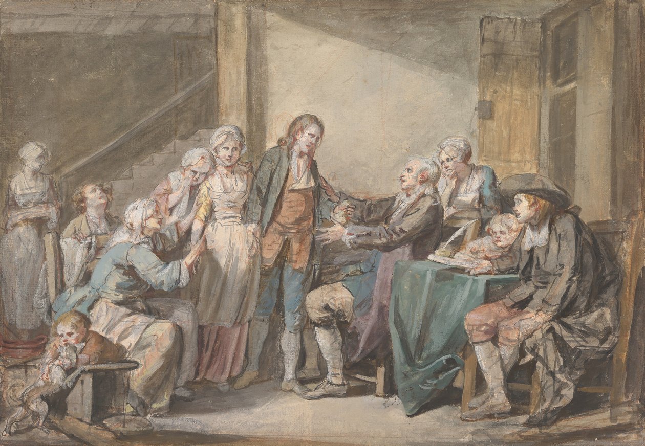 Ægtepagten, ca. 1761. af Jean Baptiste Greuze