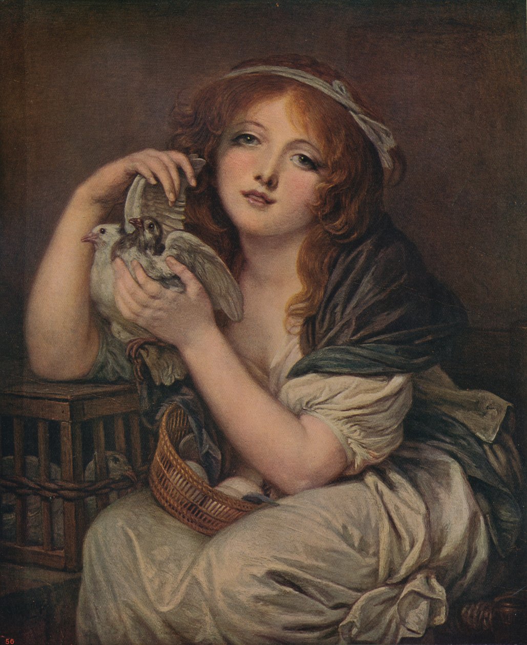 Kvinde med duer, 1799-1800, c1915 af Jean Baptiste Greuze