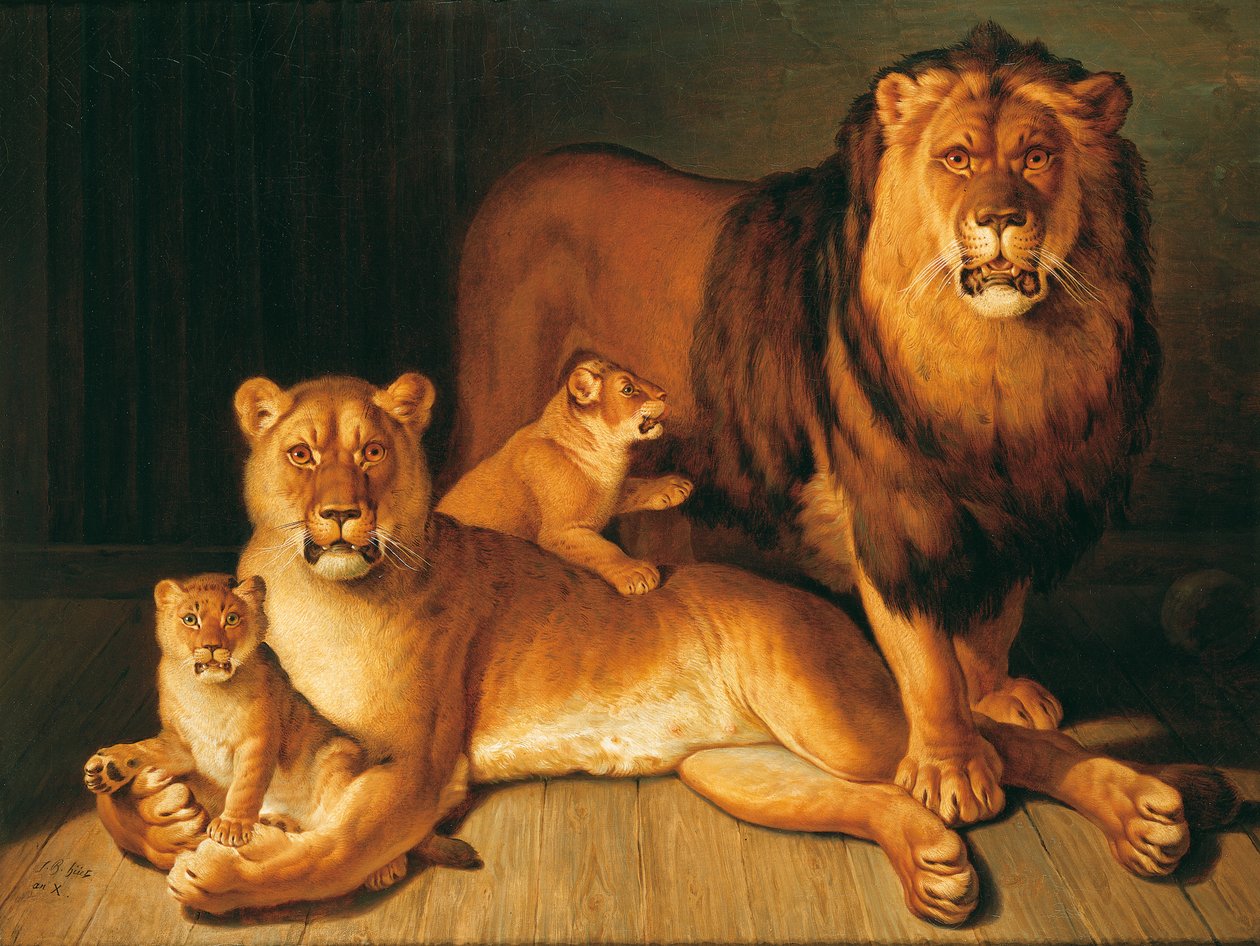 En løvernes stolthed af Jean Baptiste Huet