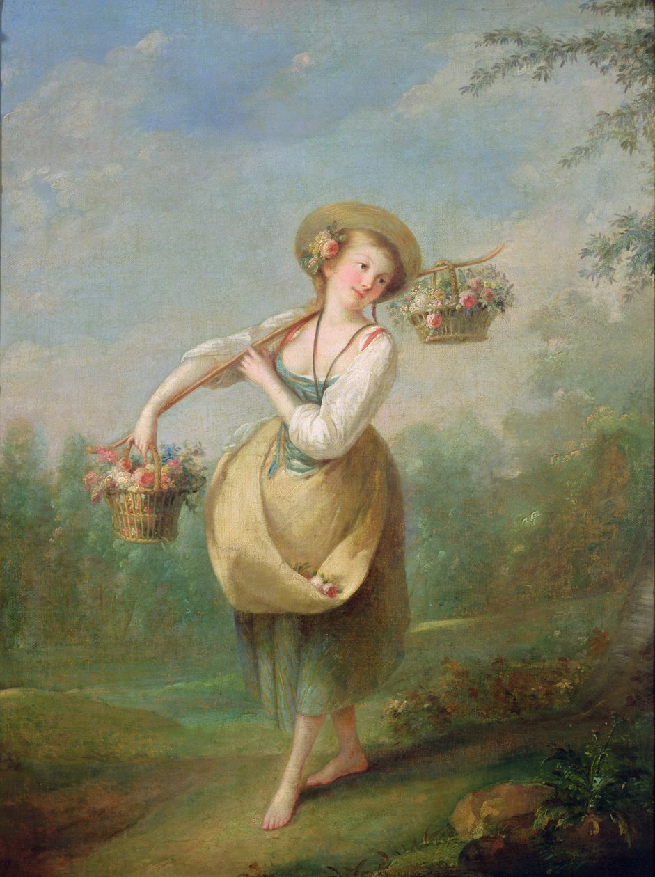 Blomsterpigen af Jean Baptiste Huet