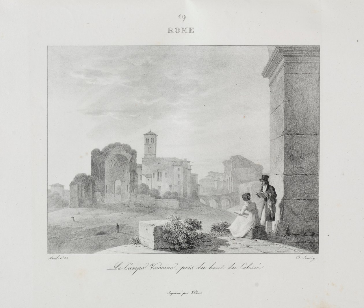 Rejse til Italien i 1822, 1833. af Jean Baptiste Isabey