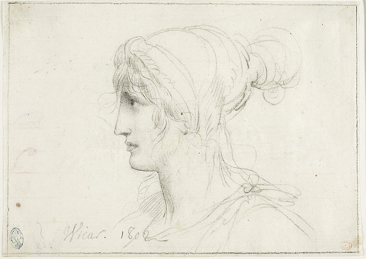 Profil af en kvinde af Jean Baptiste Joseph Wicar