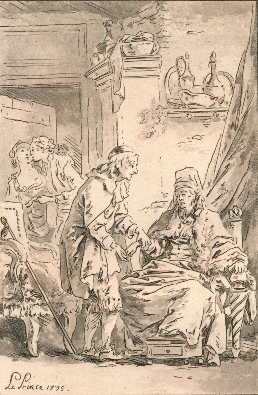 The Touch, 1775. af Jean Baptiste Le Prince