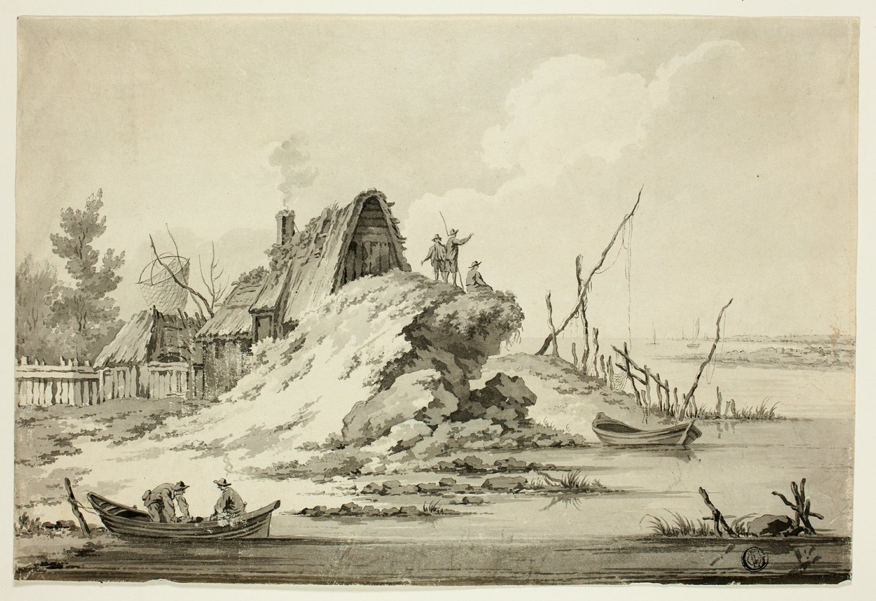 Rustik kystscene af Jean Baptiste Le Prince