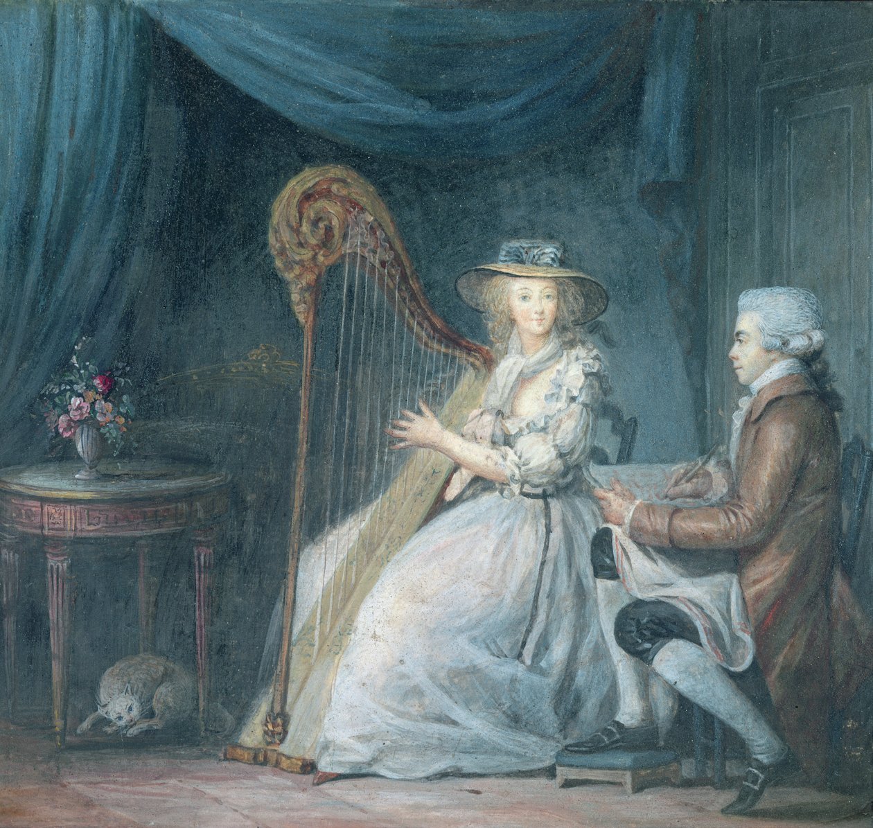 Den smukke harpespiller af Jean Baptiste Mallet