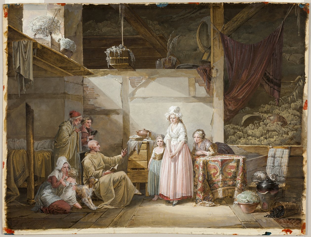 Aftenbønnen af Jean Baptiste Mallet