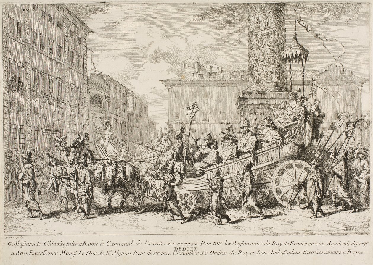 Den kinesiske mascarade, 1735 af Jean Baptiste Marie Pierre