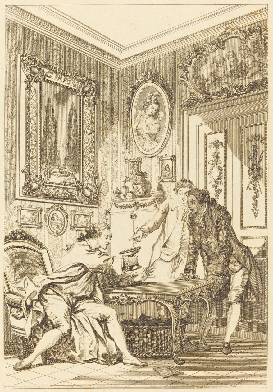 Det fortryllede snit af Jean Baptiste Michel Dupreel after Jean Honoré Fragonard