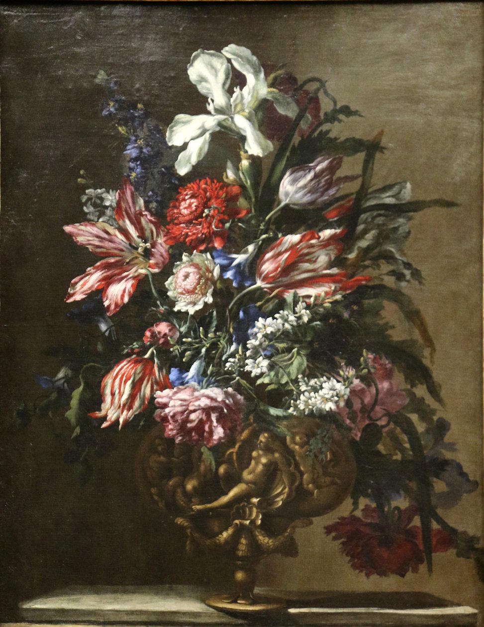 Blomster i en vase. af Jean Baptiste Monnoyer