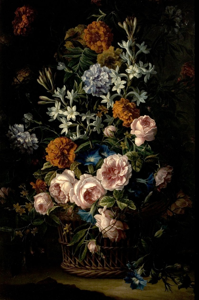 Blomster i en kurv af Jean Baptiste Monnoyer