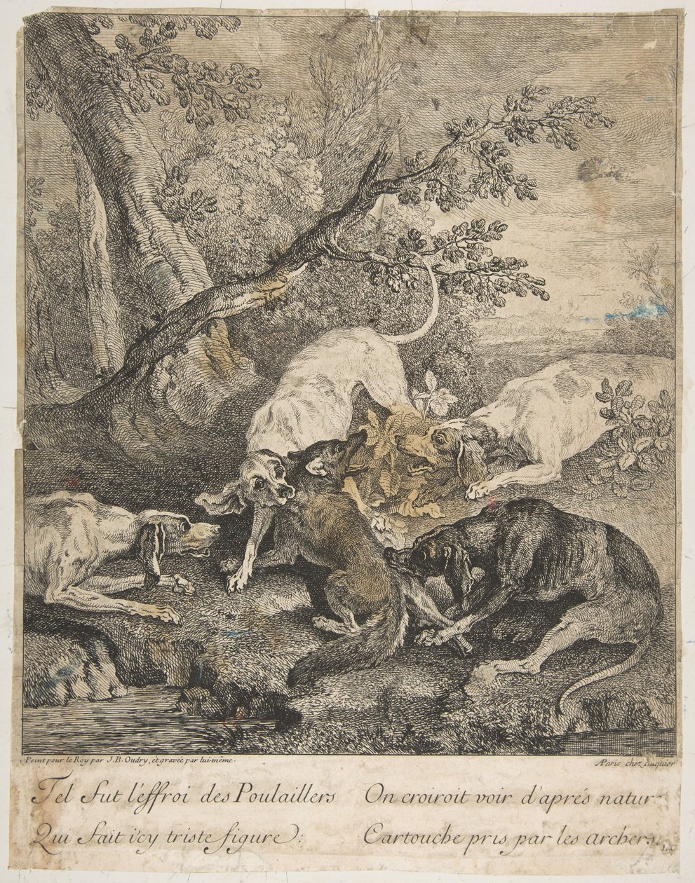 Rævejagt, 1736. af Jean Baptiste Oudry