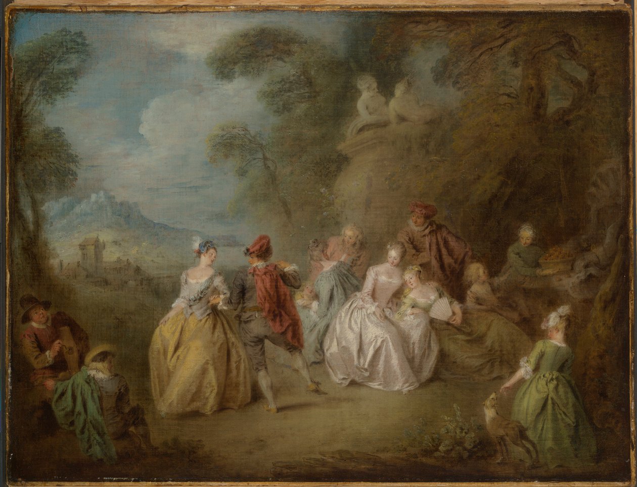 Høvisk scene i en park af Jean Baptiste Pater