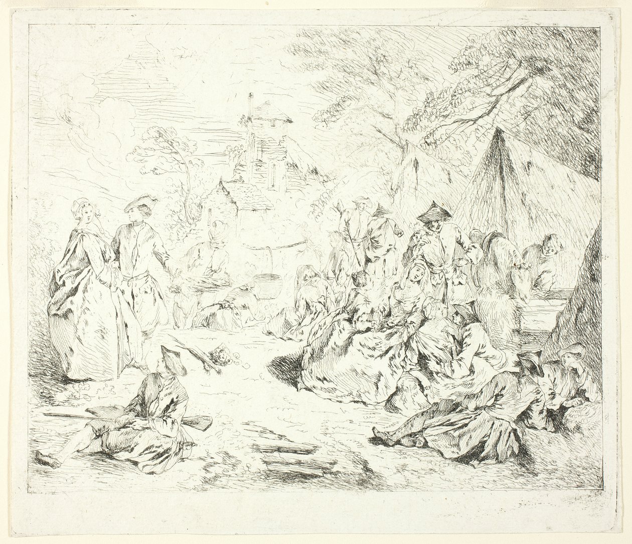 Halte de Soldates af Jean Baptiste Pater