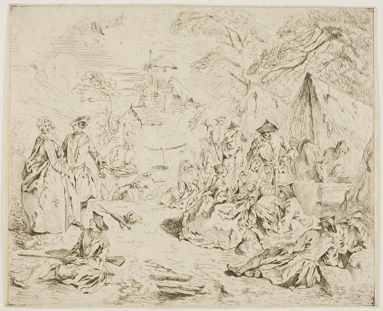 Tropper hviler af Jean Baptiste Pater