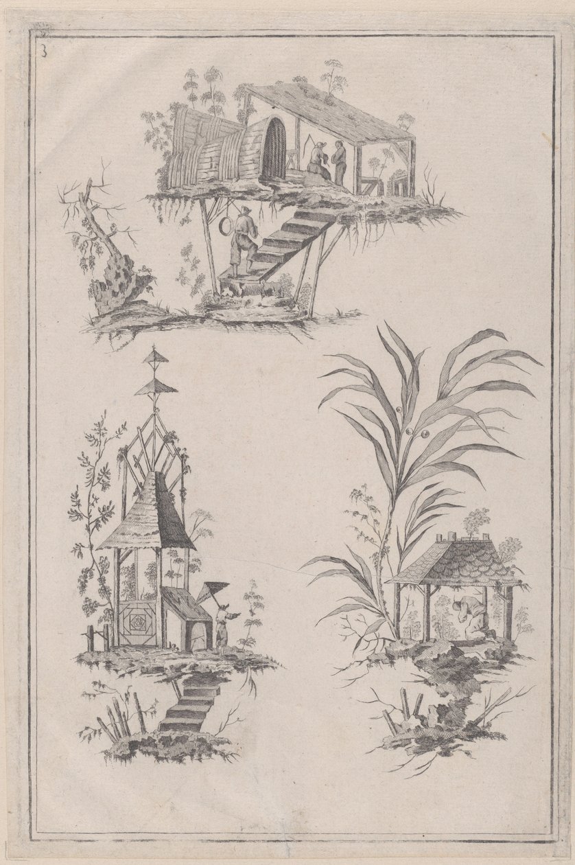 Chinoiserie Ornamenter, ca. 1760-85. af Jean Baptiste Pillement
