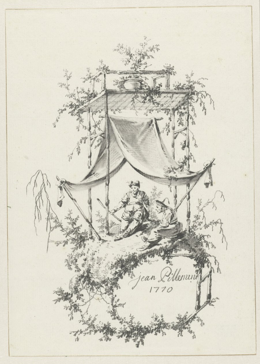 Komposition i Chinoiserie stil af Jean Baptiste Pillement