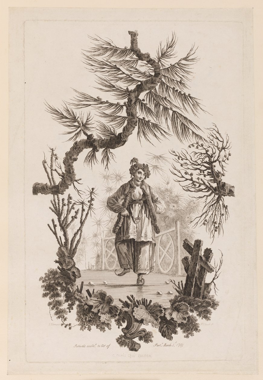 Figur under gren af Jean Baptiste Pillement