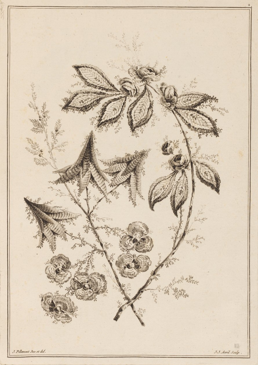 Blomstergren af Jean Baptiste Pillement
