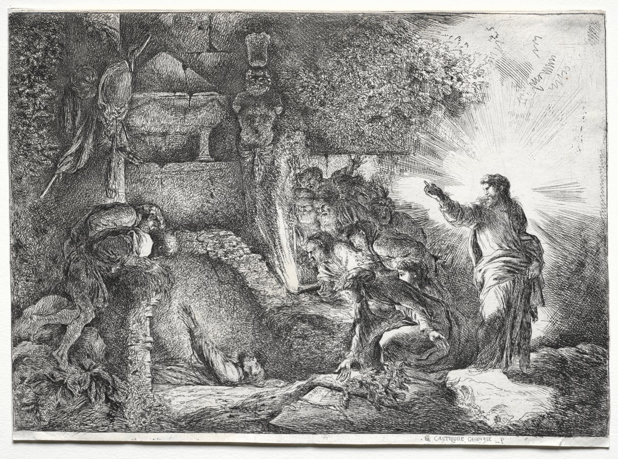 Lazarus opstandelse af Jean Baptiste Pillement