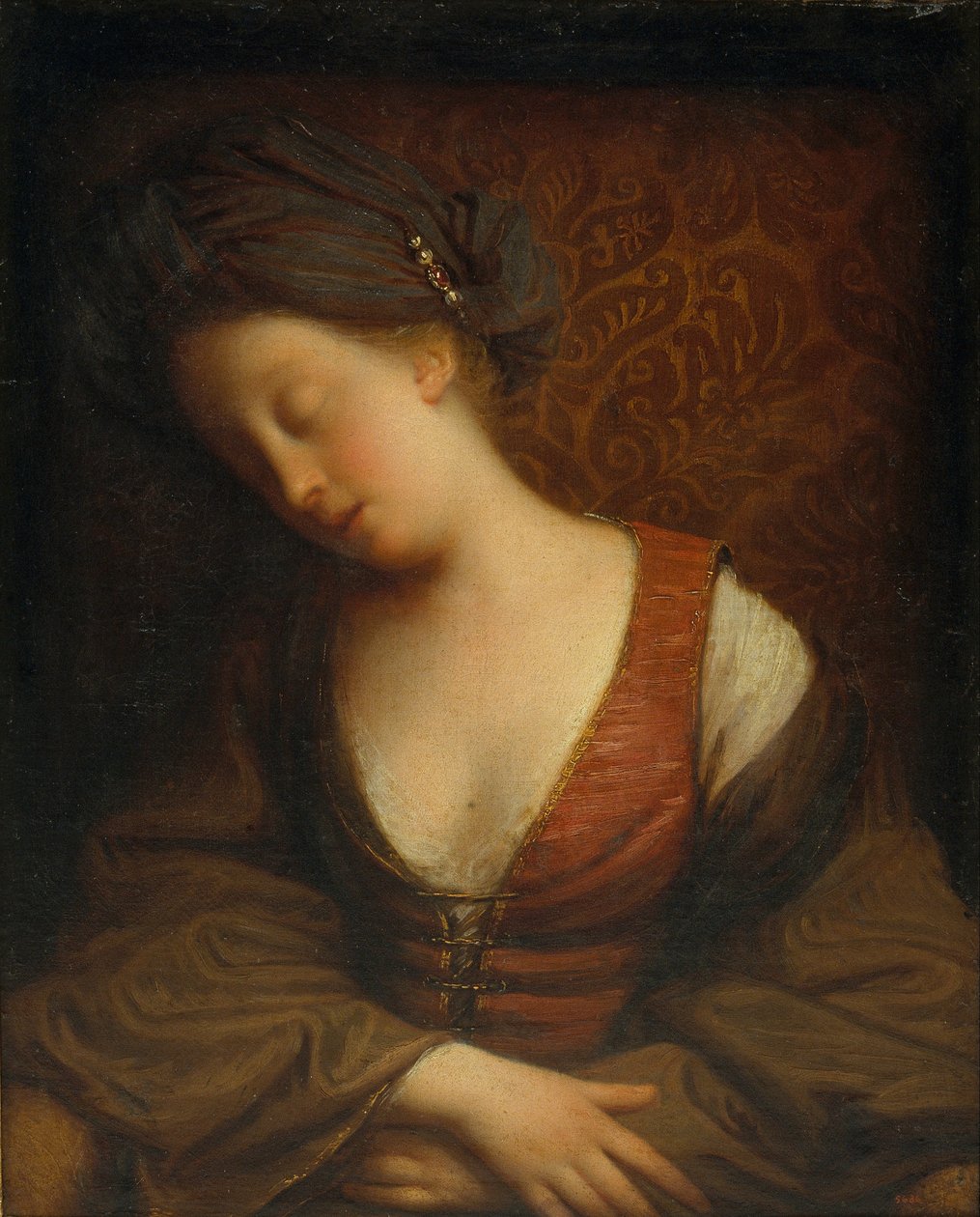 Ung kvinde, der sover af Jean Baptiste Santerre
