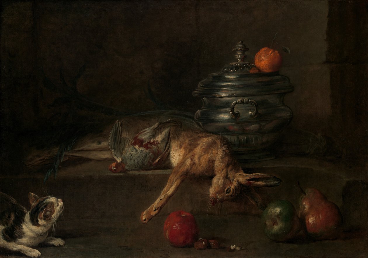 Sølvterrin, ca. 1728-30. af Jean Baptiste Simeon Chardin