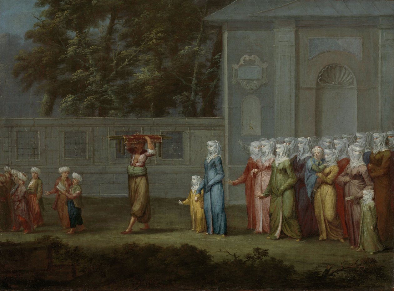 Den første skoledag, ca. 1720-37 af Jean Baptiste Vanmour