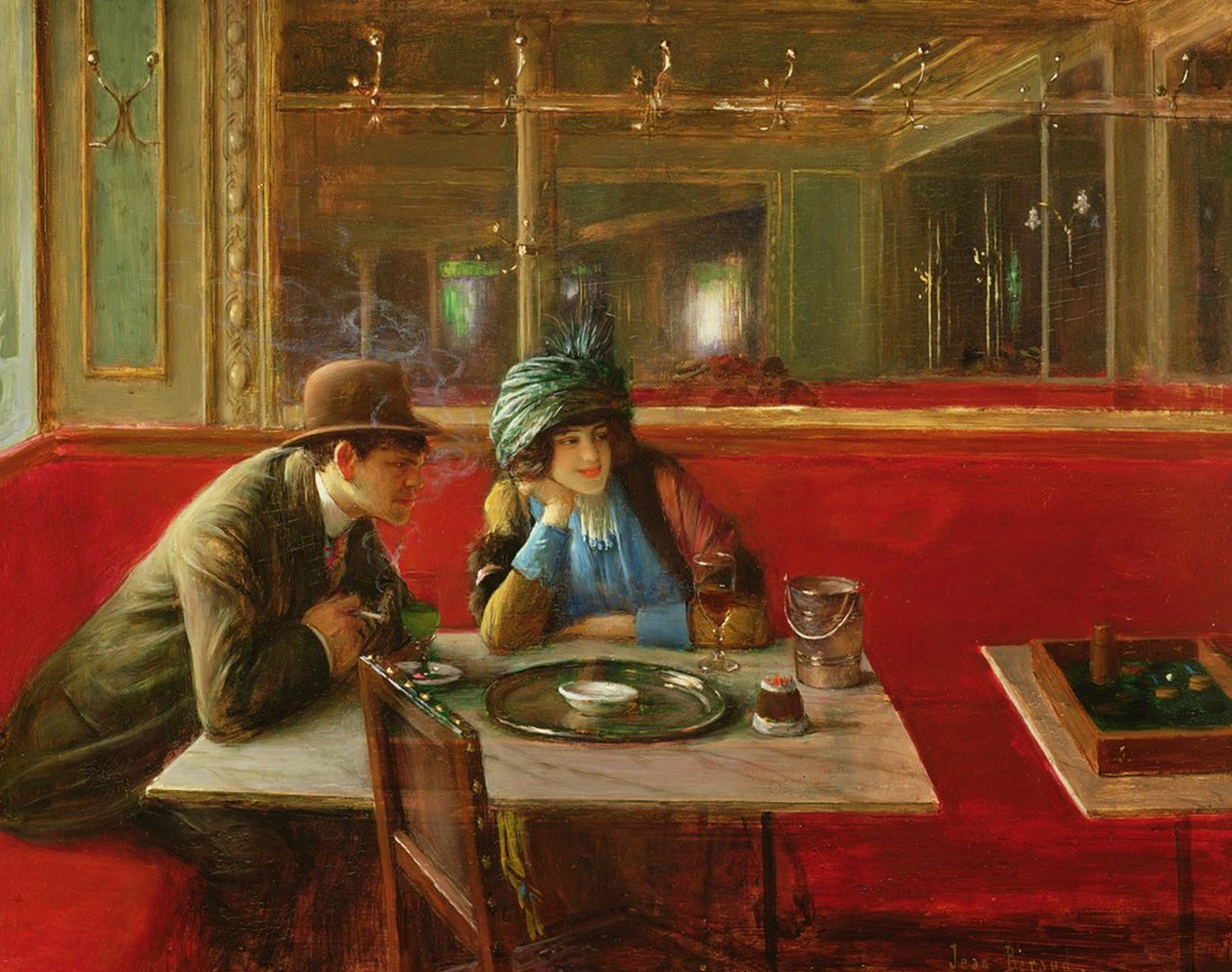 På kaffebaren. af Jean Beraud