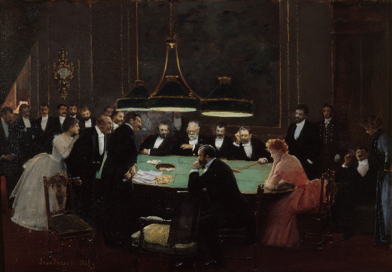 Kasinospillerummet, 1889. af Jean Beraud