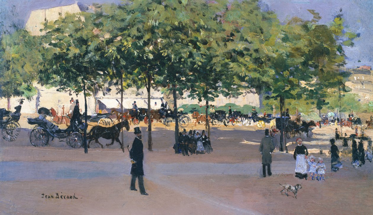 Promenade en søndag eftermiddag, Paris af Jean Beraud