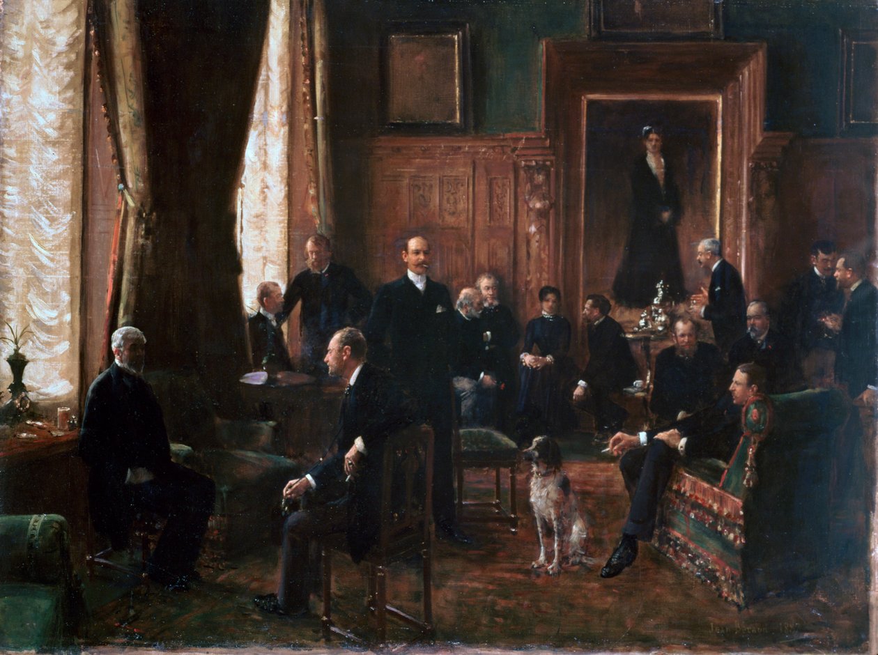 Grevinde Potockas salon, 1887 af Jean Beraud