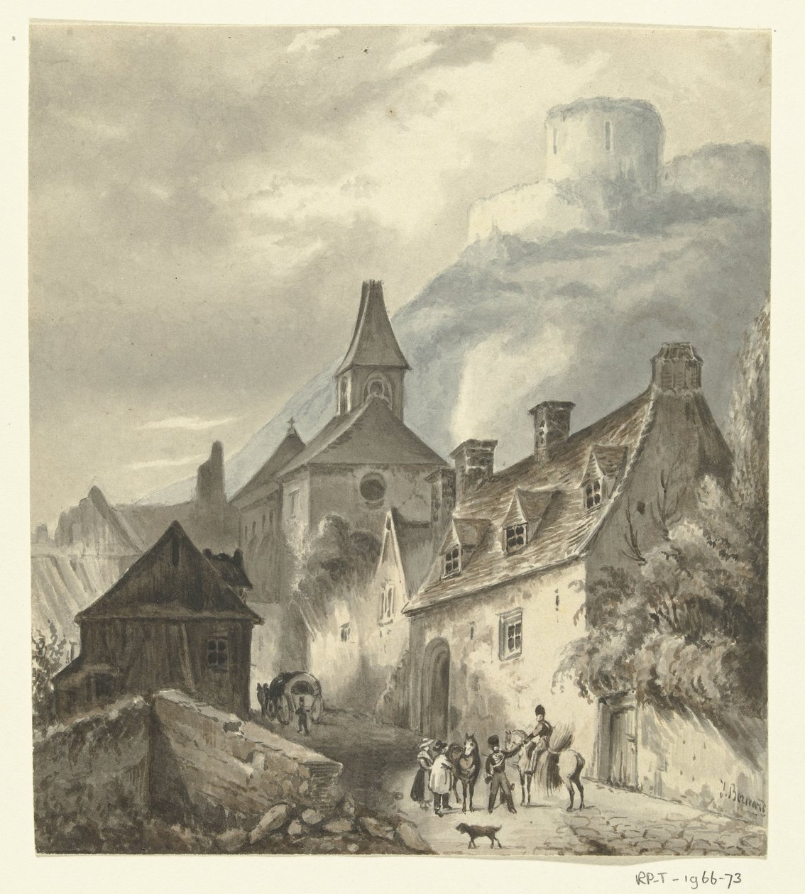 Udsigt over la Roche-Guyon af Jean Bernard