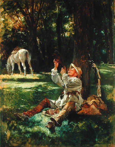 Ryttere hvile, 1876 af Jean Charles Meissonier