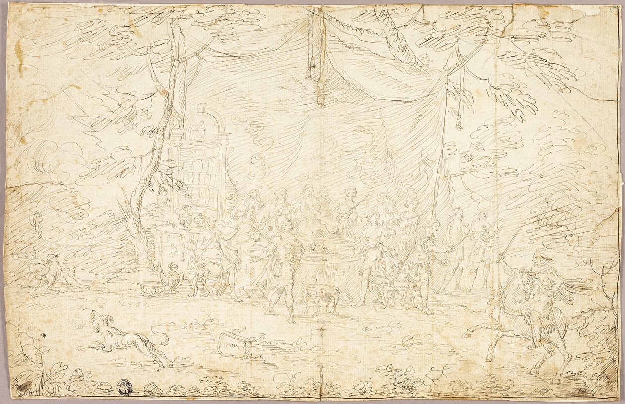 Litterært emne: Bankettscene af Jean Cotelle the younger