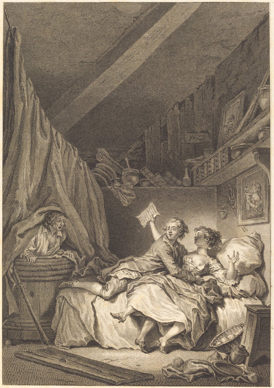 Skomagerne af Jean Dambrun after Jean Honoré Fragonard