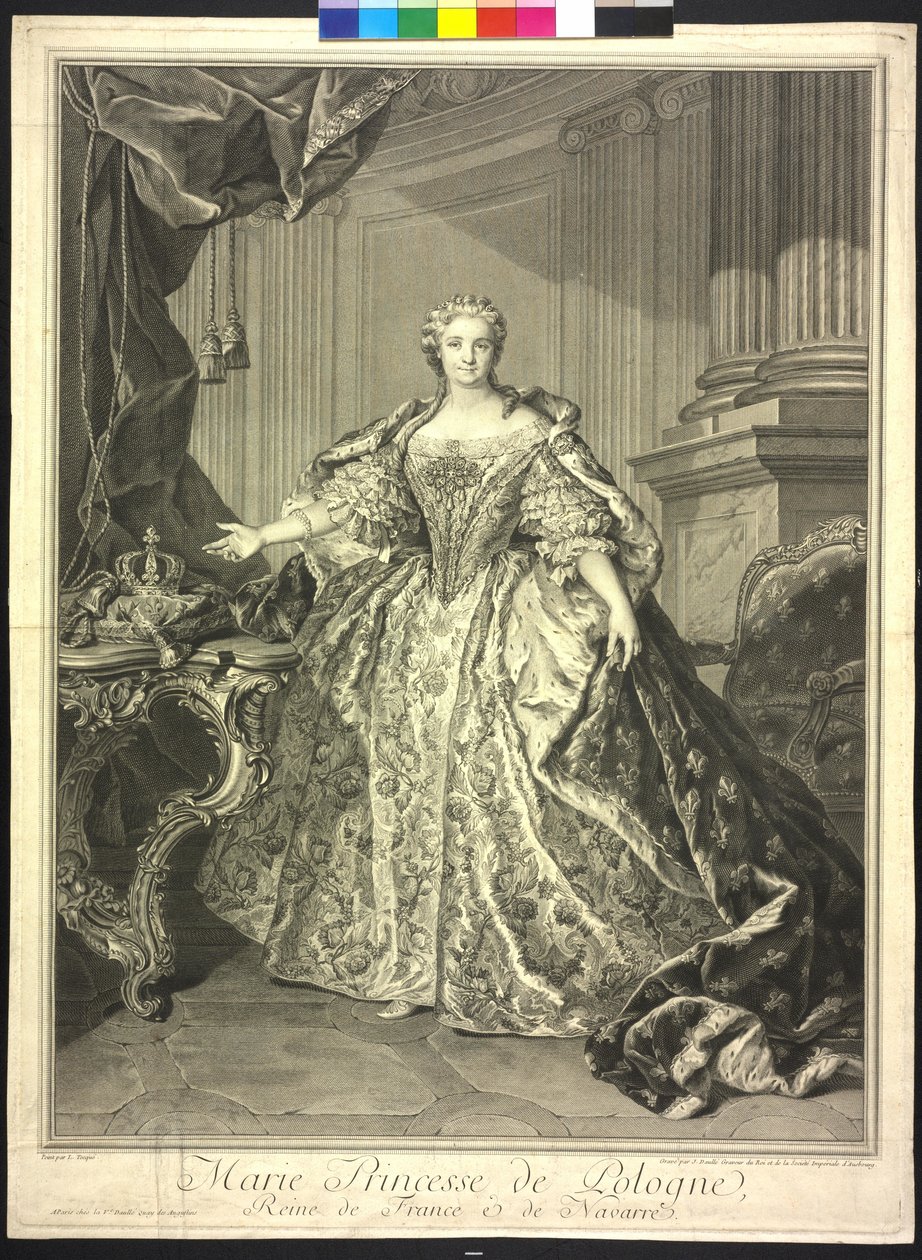 Maria Leszczynska (radering) af Jean Daullé