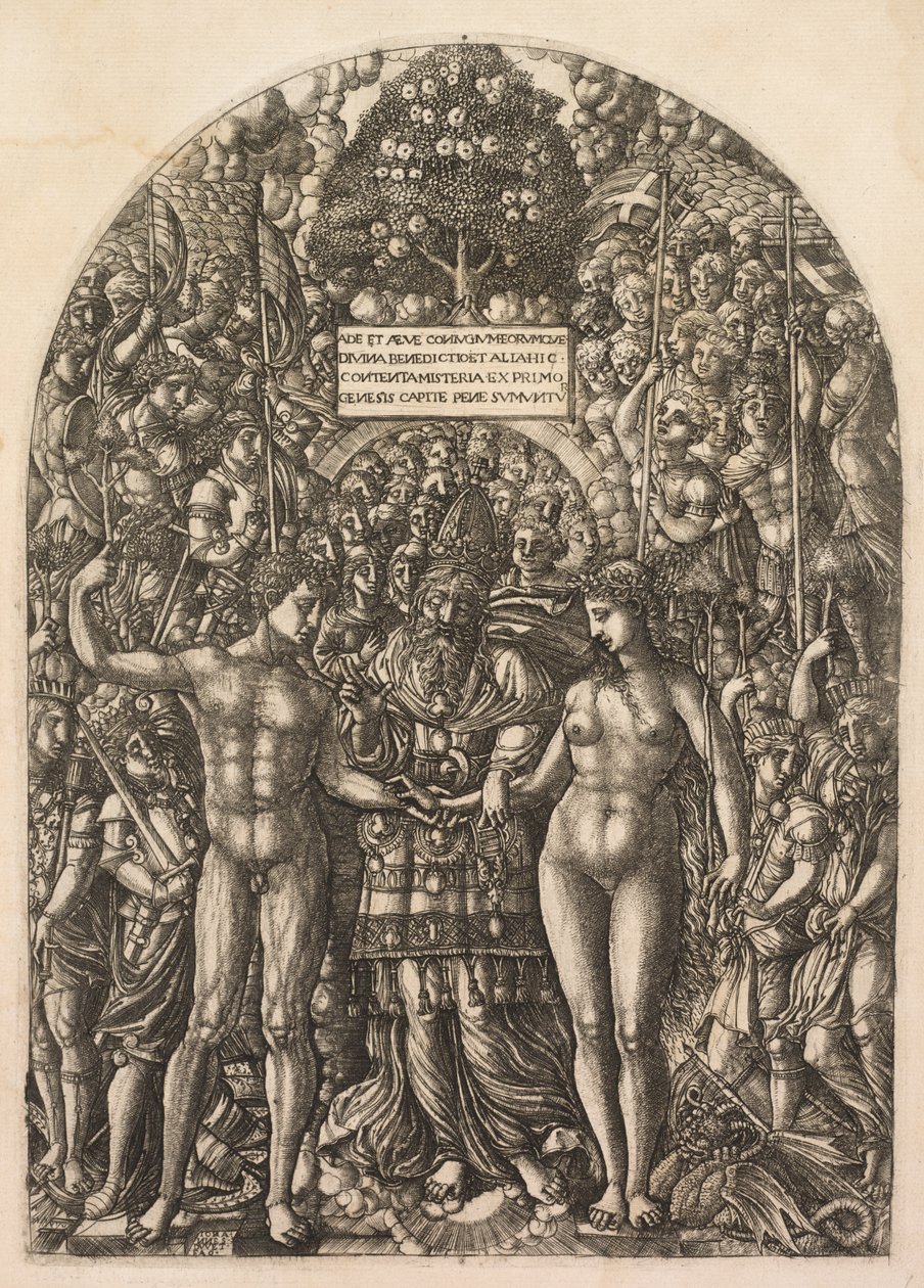 Adam og Evas ægteskab, 1555. af Jean Duvet