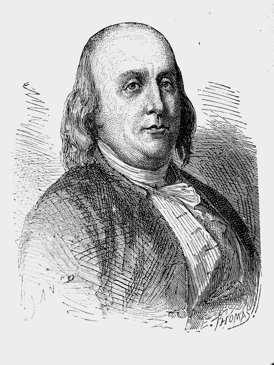 Benjamin Franklin af Jean Edouard Dargent